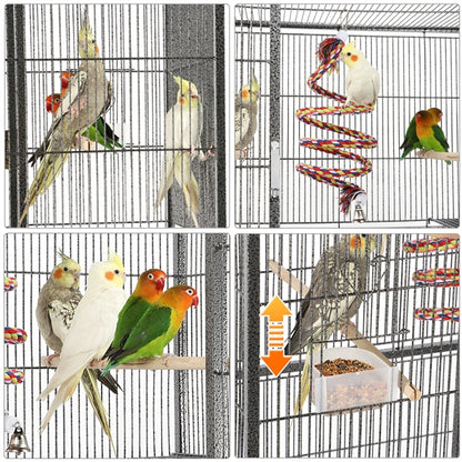 175.5cm H Extra Large Pet Cage Mobile Large Bird Cage Parrot Cage