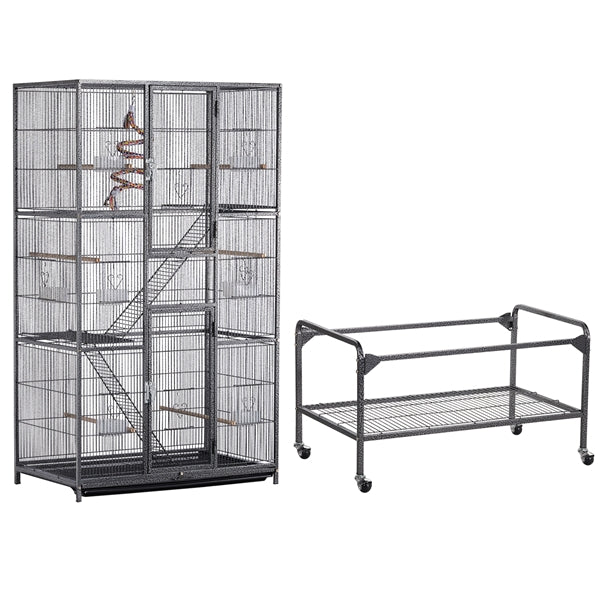 175.5cm H Extra Large Pet Cage Mobile Large Bird Cage Parrot Cage