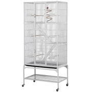 175.5cm H Extra Large Bird Cage Rolling Metal Pet Cage