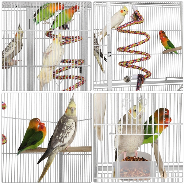175.5cm H Extra Large Bird Cage Rolling Metal Pet Cage