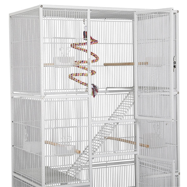 175.5cm H Extra Large Bird Cage Rolling Metal Pet Cage
