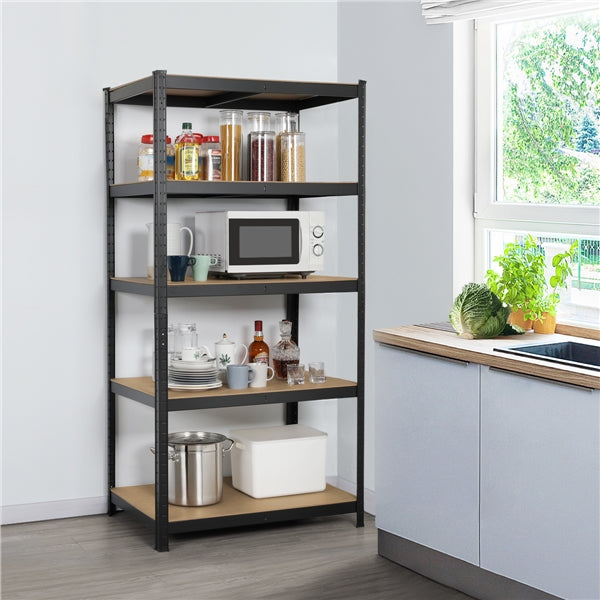5 Tiers Metal Storage Shelving Adjustable Display Rack Unit