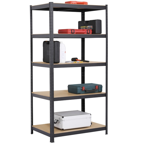 5 Tiers Metal Storage Shelving Adjustable Display Rack Unit