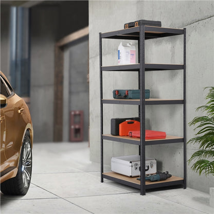 5 Tiers Metal Storage Shelving Adjustable Display Rack Unit