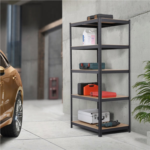 5 Tiers Metal Storage Shelving Adjustable Display Rack Unit