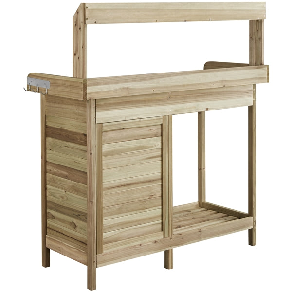 Outdoor Garden Potting Bench Table Work Bench Metal Tabletop