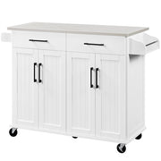 Stainless Steel Top Rolling Kitchen Island Cart Kitchen Trolley