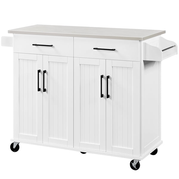 Stainless Steel Top Rolling Kitchen Island Cart Kitchen Trolley