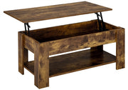 Lift Top Coffee Table with Gas Lift Mechanism Water-Resistant Center Table