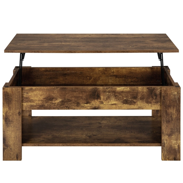 Lift Top Coffee Table with Gas Lift Mechanism Water-Resistant Center Table