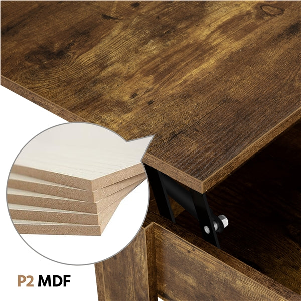 Lift Top Coffee Table with Gas Lift Mechanism Water-Resistant Center Table