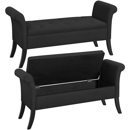 Modern Fabric Tufted Storage Bench Ottoman