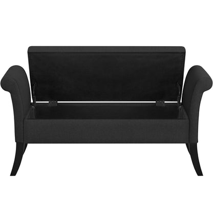 Modern Fabric Tufted Storage Bench Ottoman
