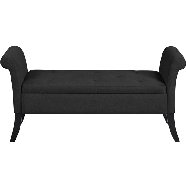 Modern Fabric Tufted Storage Bench Ottoman