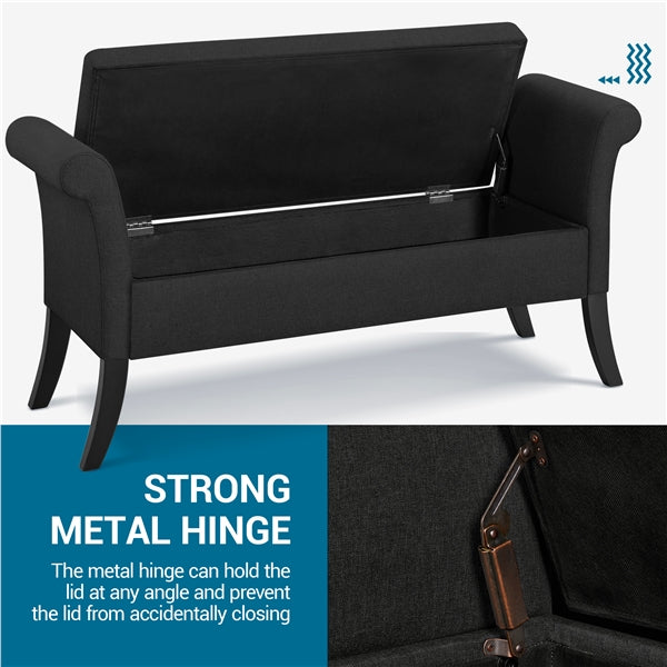 Modern Fabric Tufted Storage Bench Ottoman