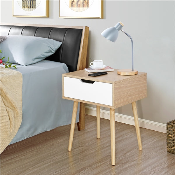 Set of 2 Mid-Century Modern Accent Sofa Side End Table Nightstand