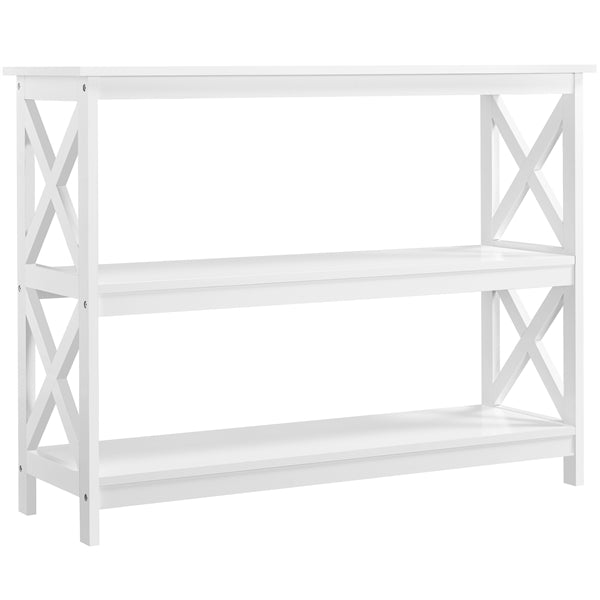 3-Tier Wooden Console Table Sofa Side Table Entryway Table