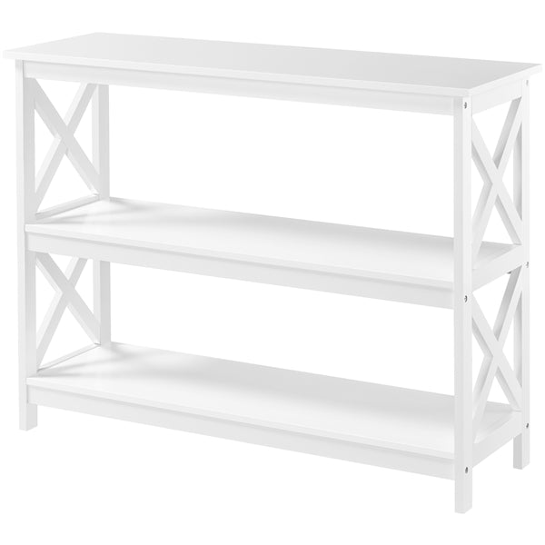 3-Tier Wooden Console Table Sofa Side Table Entryway Table
