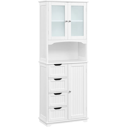 65.5″ Tall Bathroom Storage Cabinet, Freestanding Bathroom Cabinet