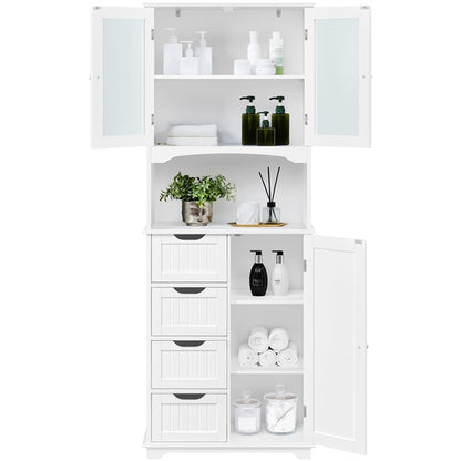 65.5″ Tall Bathroom Storage Cabinet, Freestanding Bathroom Cabinet