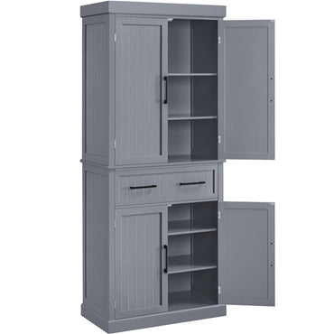 Tall Pantry Cupboard Freestanding Storage Cabinet Kitchen Pantry