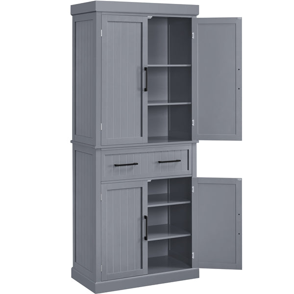 Tall Pantry Cupboard Freestanding Storage Cabinet Kitchen Pantry