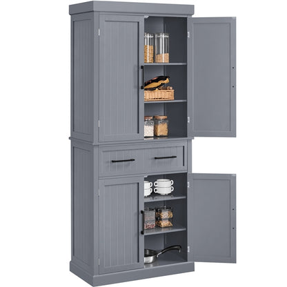 Tall Pantry Cupboard Freestanding Storage Cabinet Kitchen Pantry
