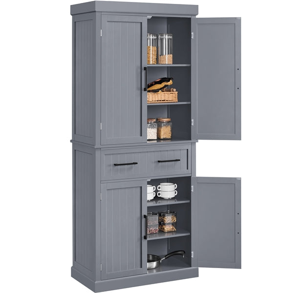 Tall Pantry Cupboard Freestanding Storage Cabinet Kitchen Pantry