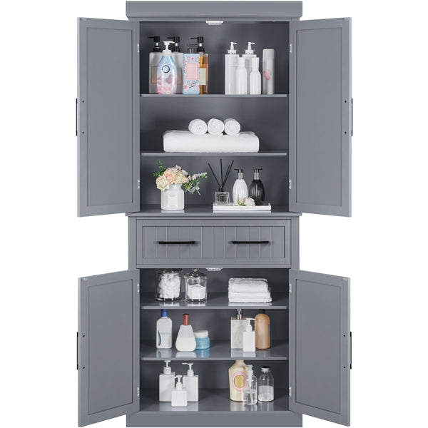 Tall Pantry Cupboard Freestanding Storage Cabinet Kitchen Pantry