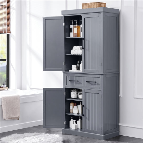Tall Pantry Cupboard Freestanding Storage Cabinet Kitchen Pantry