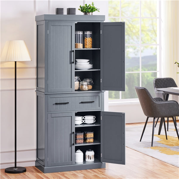 Tall Pantry Cupboard Freestanding Storage Cabinet Kitchen Pantry