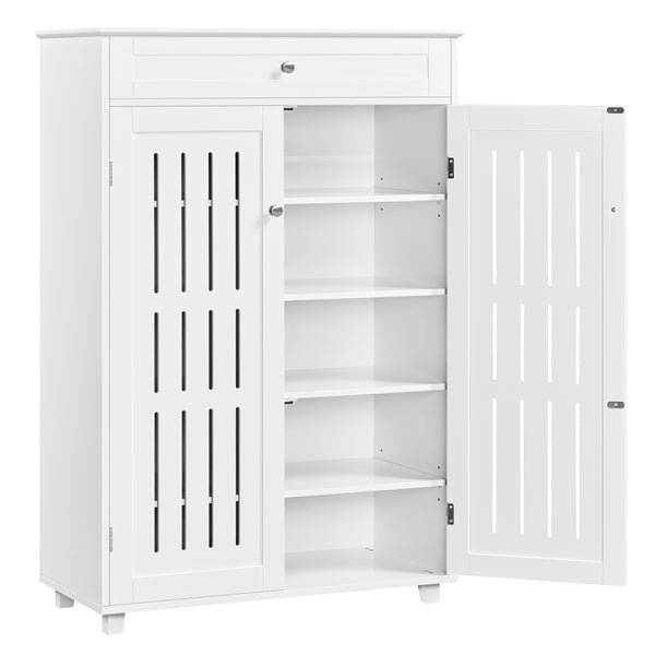 5-Tier & 1 Drawer Shoe Storage Cabinet Closed Adjustable Shoes Rack