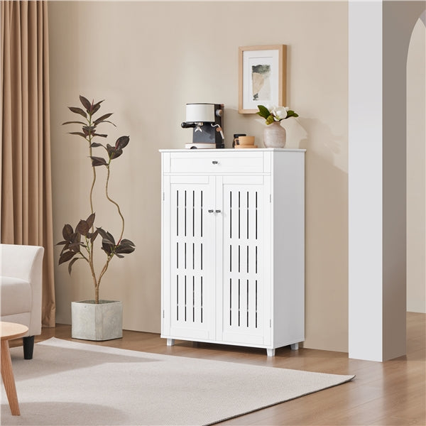 5-Tier & 1 Drawer Shoe Storage Cabinet Closed Adjustable Shoes Rack