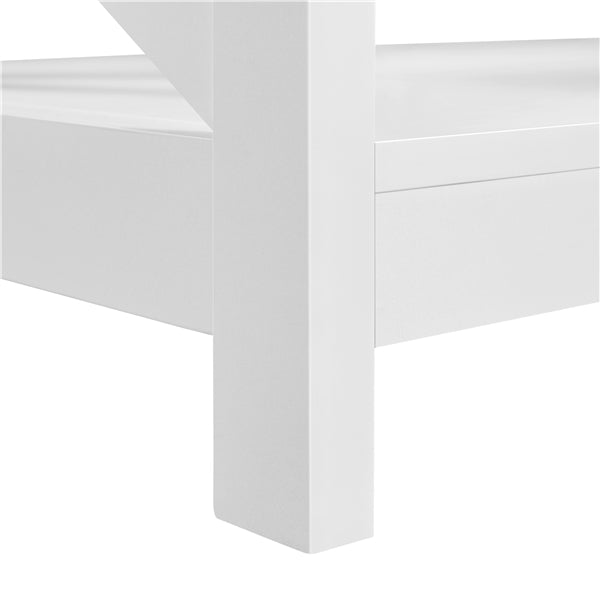 2-Tier Coffee Table with Storage Shelf Accent Cocktail Table