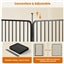 8 Panels Puppy Playpen Metal Pet Fence with Door Round Tube for Pet Pen