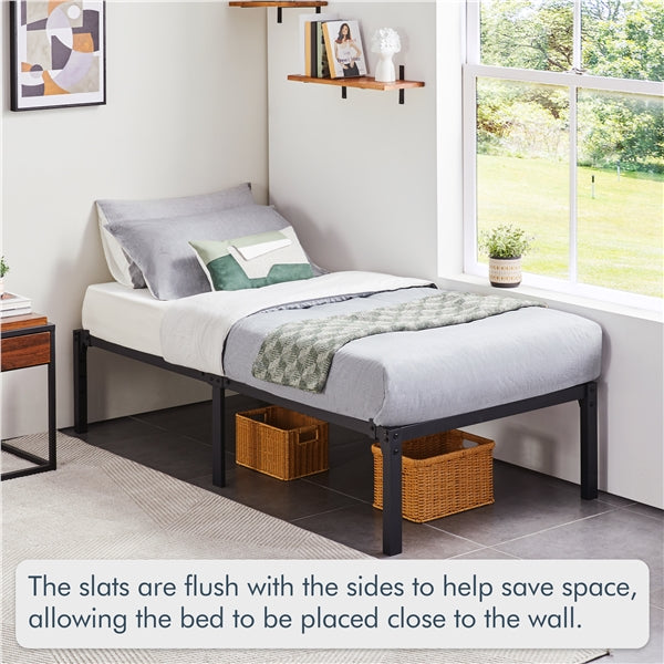 Metal Platform Bed Frame with Heavy Duty Steel Slat Support