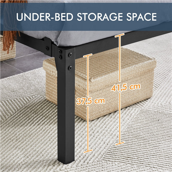 Metal Platform Bed Frame with Heavy Duty Steel Slat Support