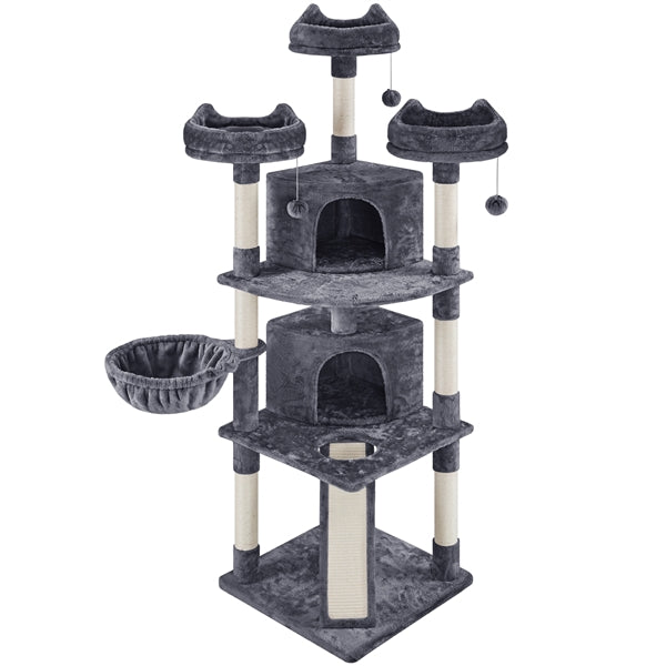 192cm Large Cat Tree – Multi-Level Cat Tower with Condo, Scratching Posts & Cat-Ear Perches