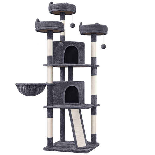 192cm Large Cat Tree – Multi-Level Cat Tower with Condo, Scratching Posts & Cat-Ear Perches