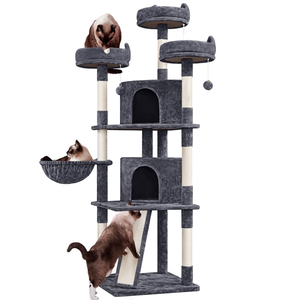 192cm Large Cat Tree – Multi-Level Cat Tower with Condo, Scratching Posts & Cat-Ear Perches