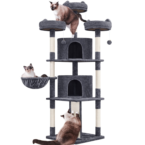 192cm Large Cat Tree – Multi-Level Cat Tower with Condo, Scratching Posts & Cat-Ear Perches