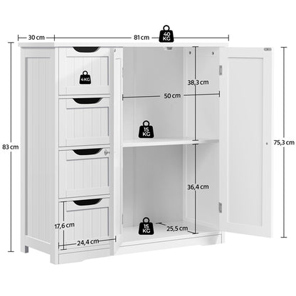Furniture Organizer for Bathroom Wooden Bathroom Floor Cabinet