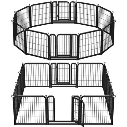 Set of 2 -24″ Tall 12 Panels Dog Playpen Dog Pen Pet Fence