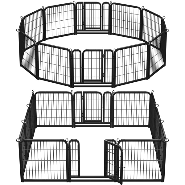 12 panels 60cm Tall Dog Playpen Panels Dog Pen Pet Exercise Barrier