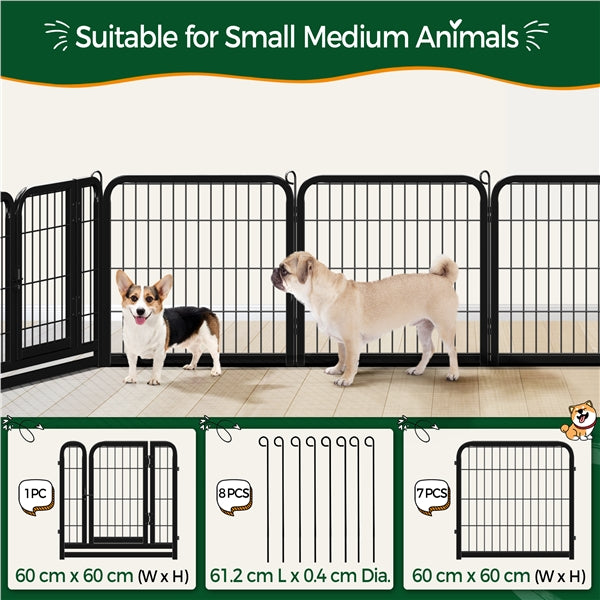 12 panels 60cm Tall Dog Playpen Panels Dog Pen Pet Exercise Barrier