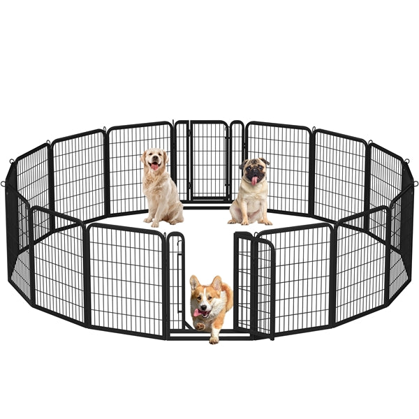 16 Panels Heavy Duty Dog Pen Playpen Dog Fence