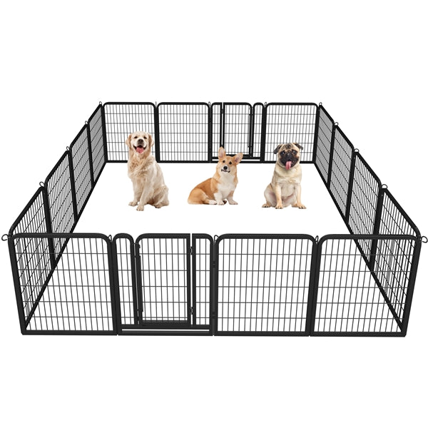 16 Panels Heavy Duty Dog Pen Playpen Dog Fence