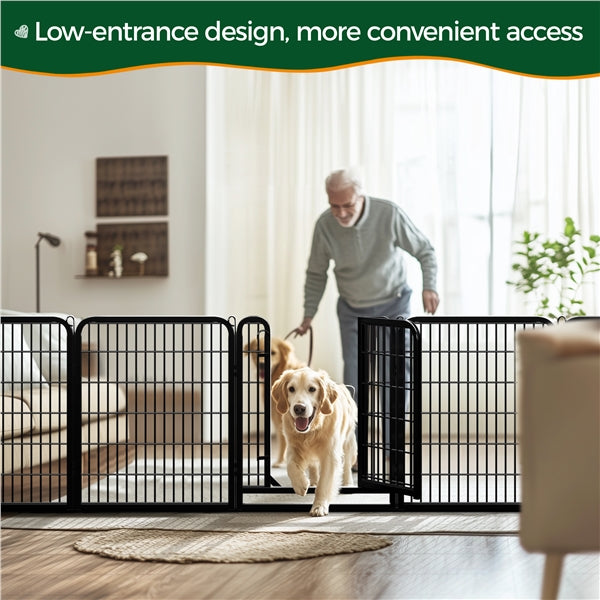 24 Panels Heavy Duty Dog Pen Playpen Dog Cat Exercise Barrier