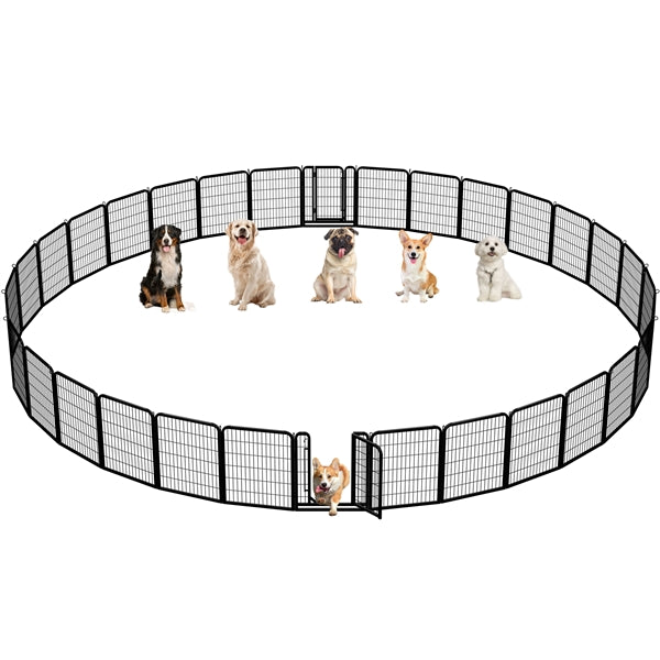 Yaheetech Heavy Duty Steel Expandable Pet Playpen Dog Pen 8-32 Panels, 80cm Height