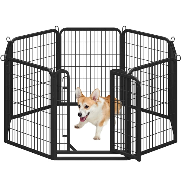 8 Panels Dog Playpen Foldable Metal Exercise Pen Dog Pen